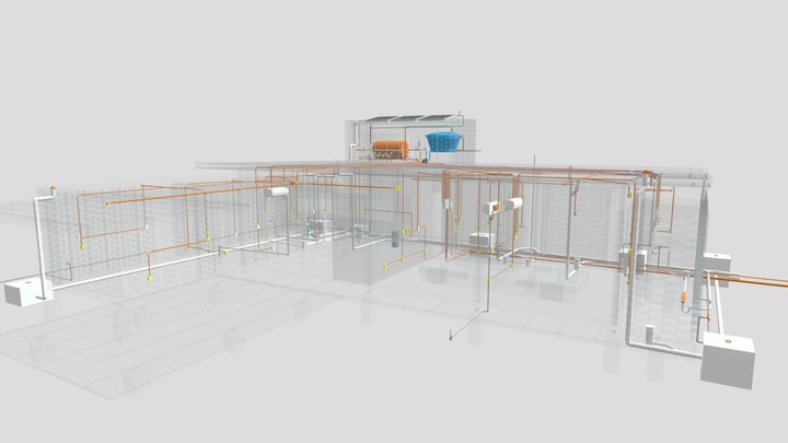 Projeto Elétrico e Hidrossanitário 3D Model