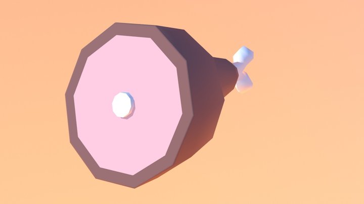 Ham Cut Sideways 3D Model