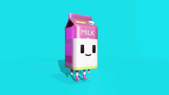Milk box 3D Model