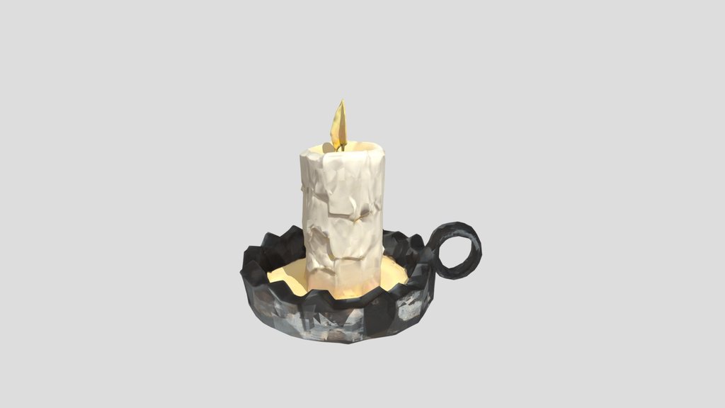Low Poly Candle made with Meshy AI