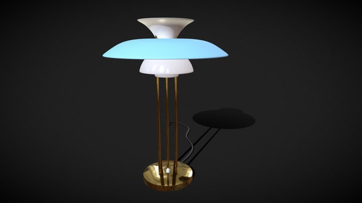 Table Lamp - Danish (model PH-5) 3D Model
