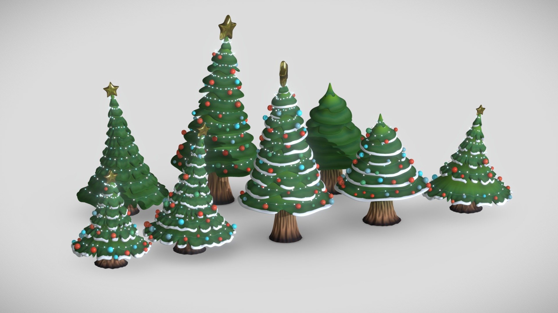 Stylized Procedural Christmas Tree - Buy Royalty Free 3D model by Leo Fossa (@utsuki) [77601ec 