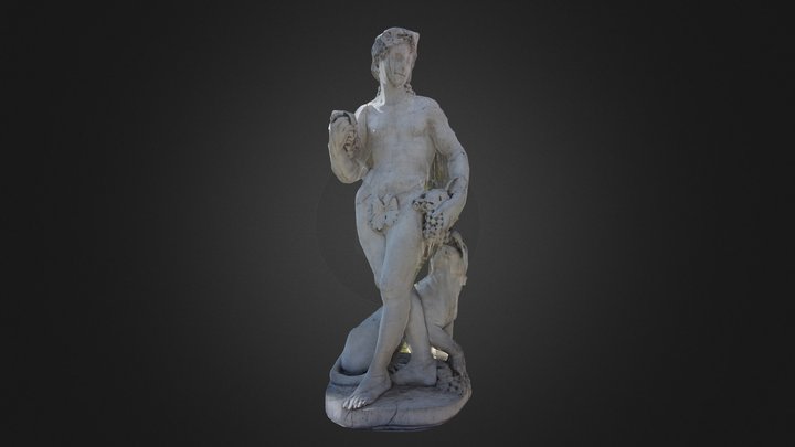 Baco with a panther statue - photogrammetry 3D Model