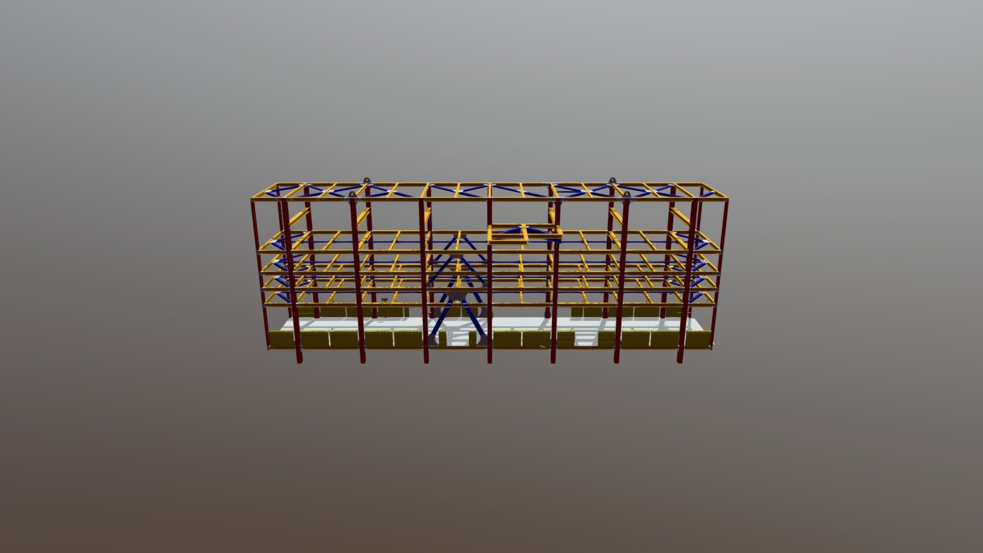 P68 Top Side M17 Central Pipe Rack Area2 STR - 3D model by Marcio ...