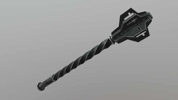 Flanged mace 3D Model