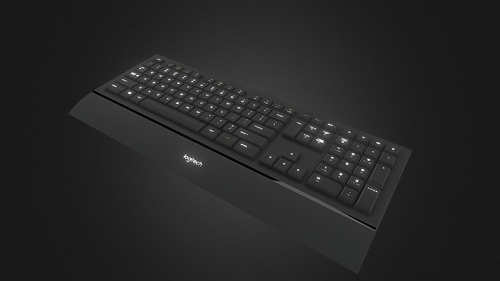 logitech keyboard k740 3D Model