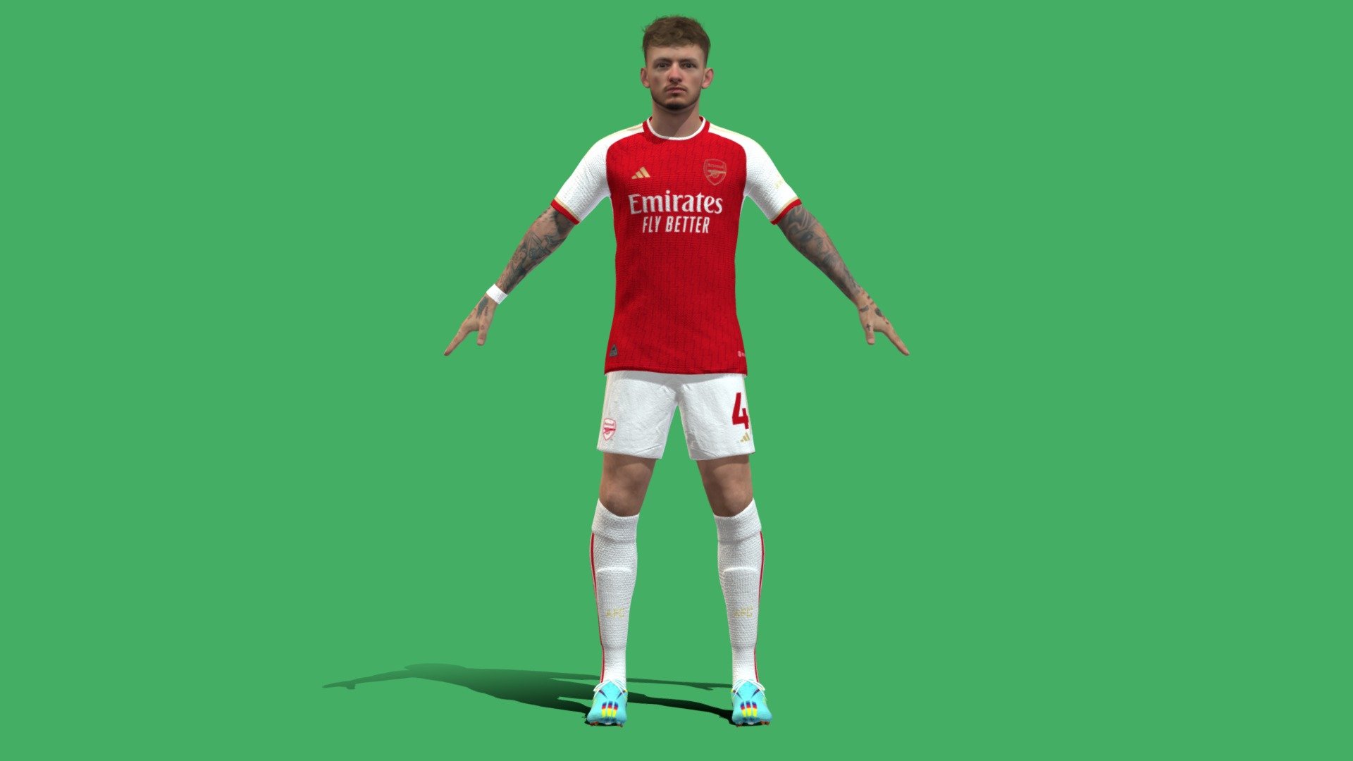 3D Rigged Ben White Arsenal 2024 - 3D model by changjinew [776911f ...