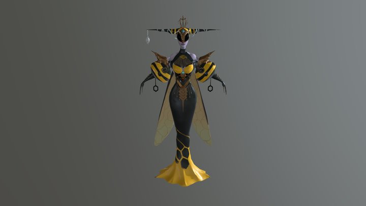 Bee Queen 3D Model