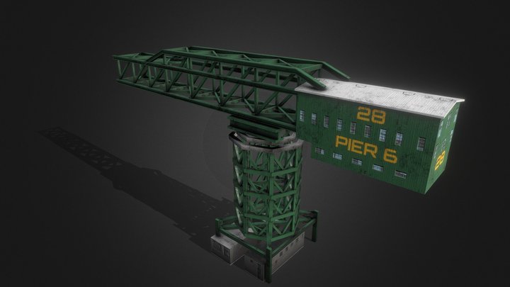 Bremerton Hammerhead Crane 3D Model