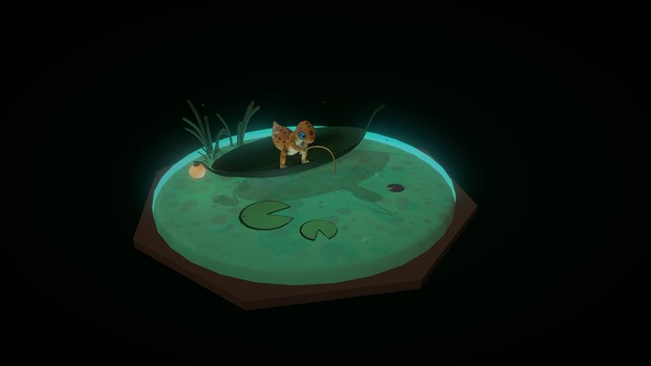 Fishing Gecko 3D Model