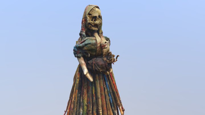 Horror death Girl Artist from Trash 11-800k 3D Model
