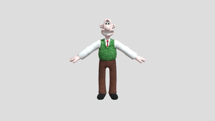 GameCube - Wallace & Gromit in Project Zoo - Wal 3D Model