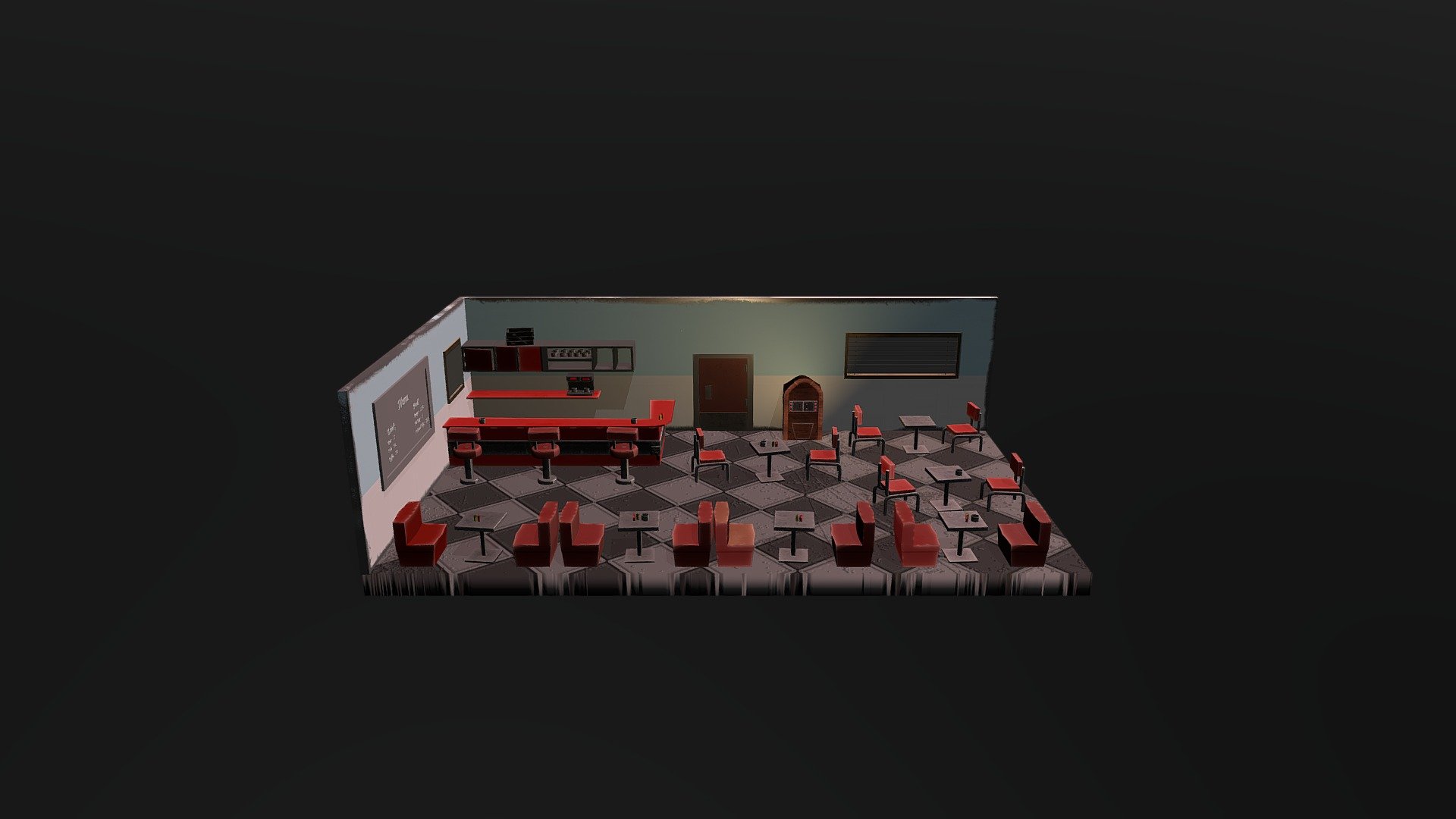 American Diner Diorama