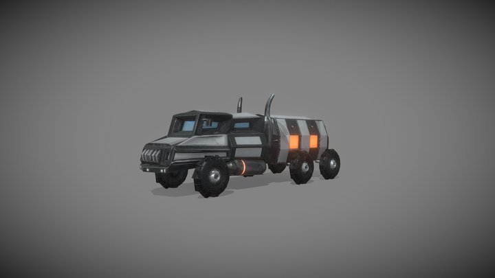 Armored Battle Truck 3D Model