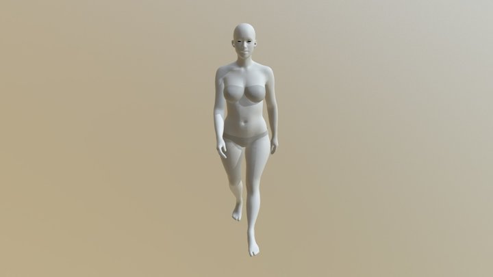 Mulher Andando 2 3D Model