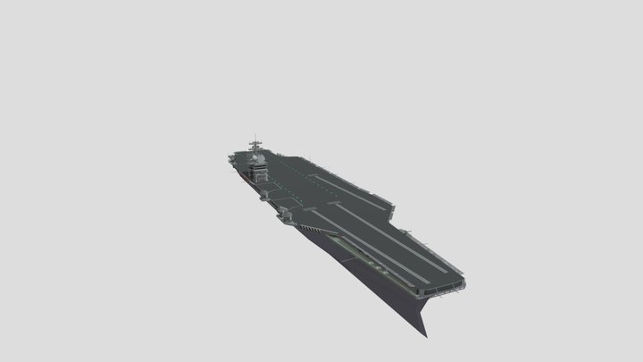 Great Aliance Class low poly aicraft carrier 3D Model