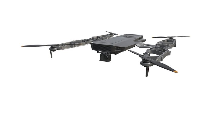 Dron with a camera 3D Model