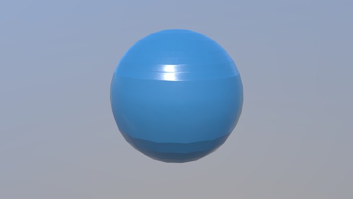 Low Poly Fitness Ball 3D Model