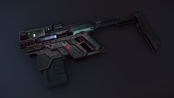 Cyberpunk 2077 Sub-Machine Gun 3D Model