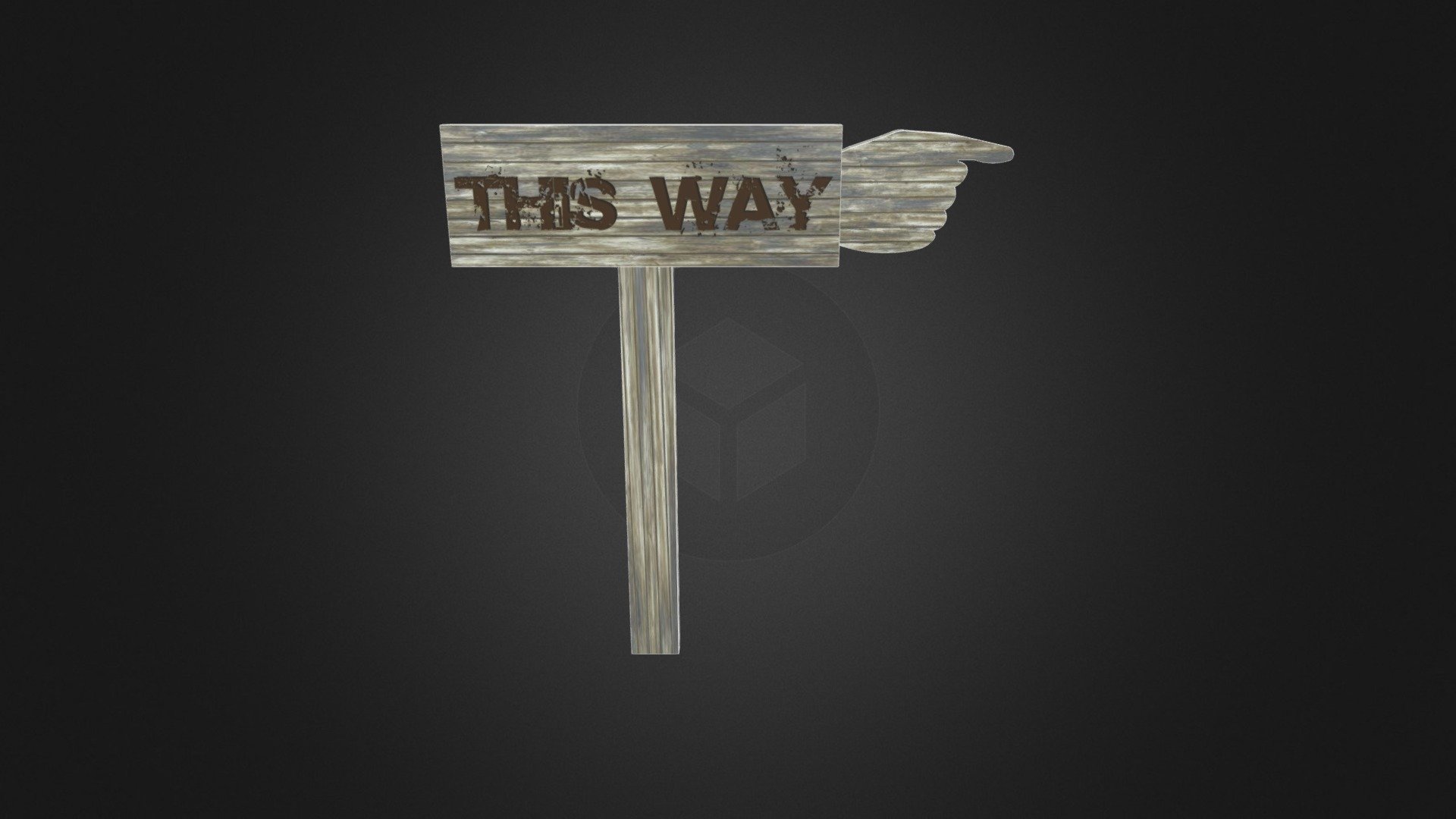 This Way Sign - Download Free 3D model by shirlanne [777b44c] - Sketchfab