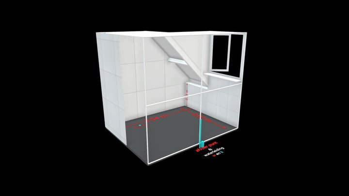 badkamer leeg 3D Model