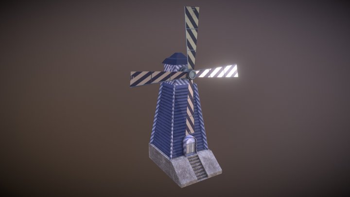 Post apoc/Industrial Windmill 3D Model