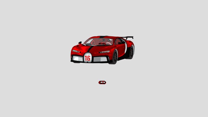 Bugatti Chiron PUR sport RIGGED 3D Model