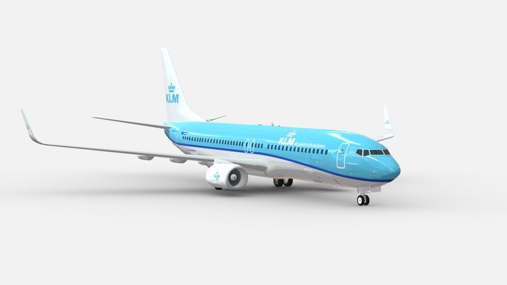 3d model boeing KLM 737 8K2 3D Model