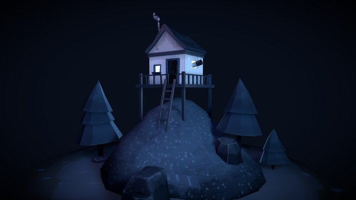 The Cabin On The Hill 3D Model