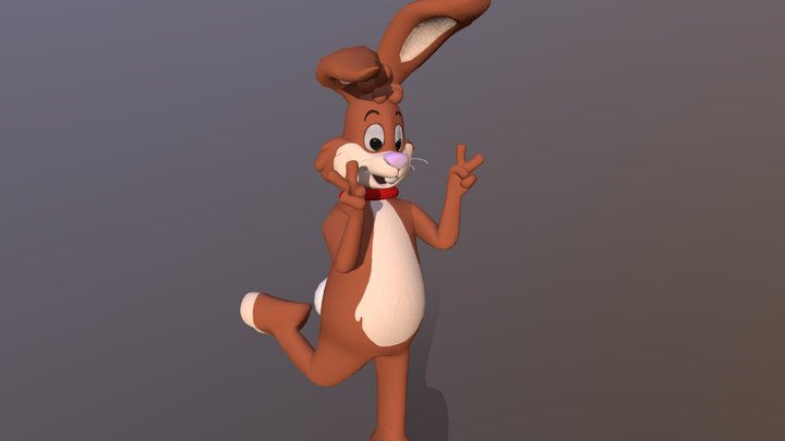 Nesquik Quicky Mascot Animated 3D Model