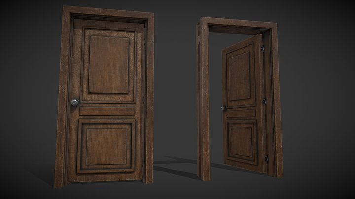 Door_Wooden_Old -9MB – Modelo 3D gratuito STL
