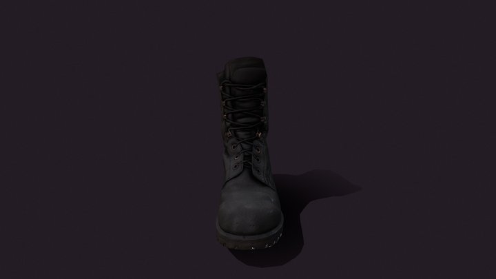 Military Boot low poly 3D Model