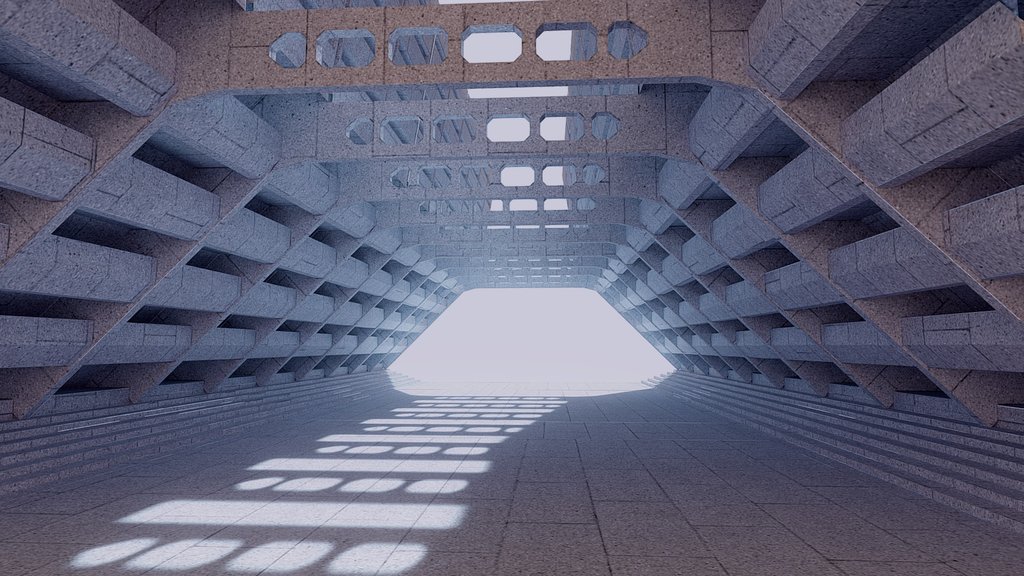 Brutalist Interior VR room [Baked]