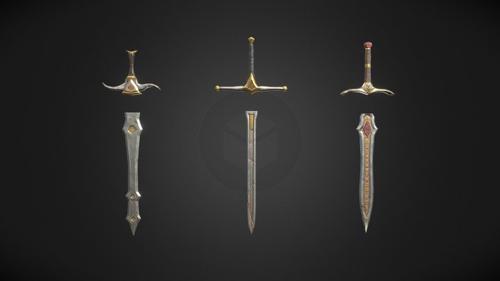 Modular Swords 3D Model
