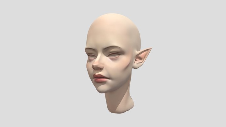 Female Face 3D Model