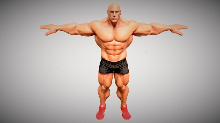 Bodybuilder athletic muscular