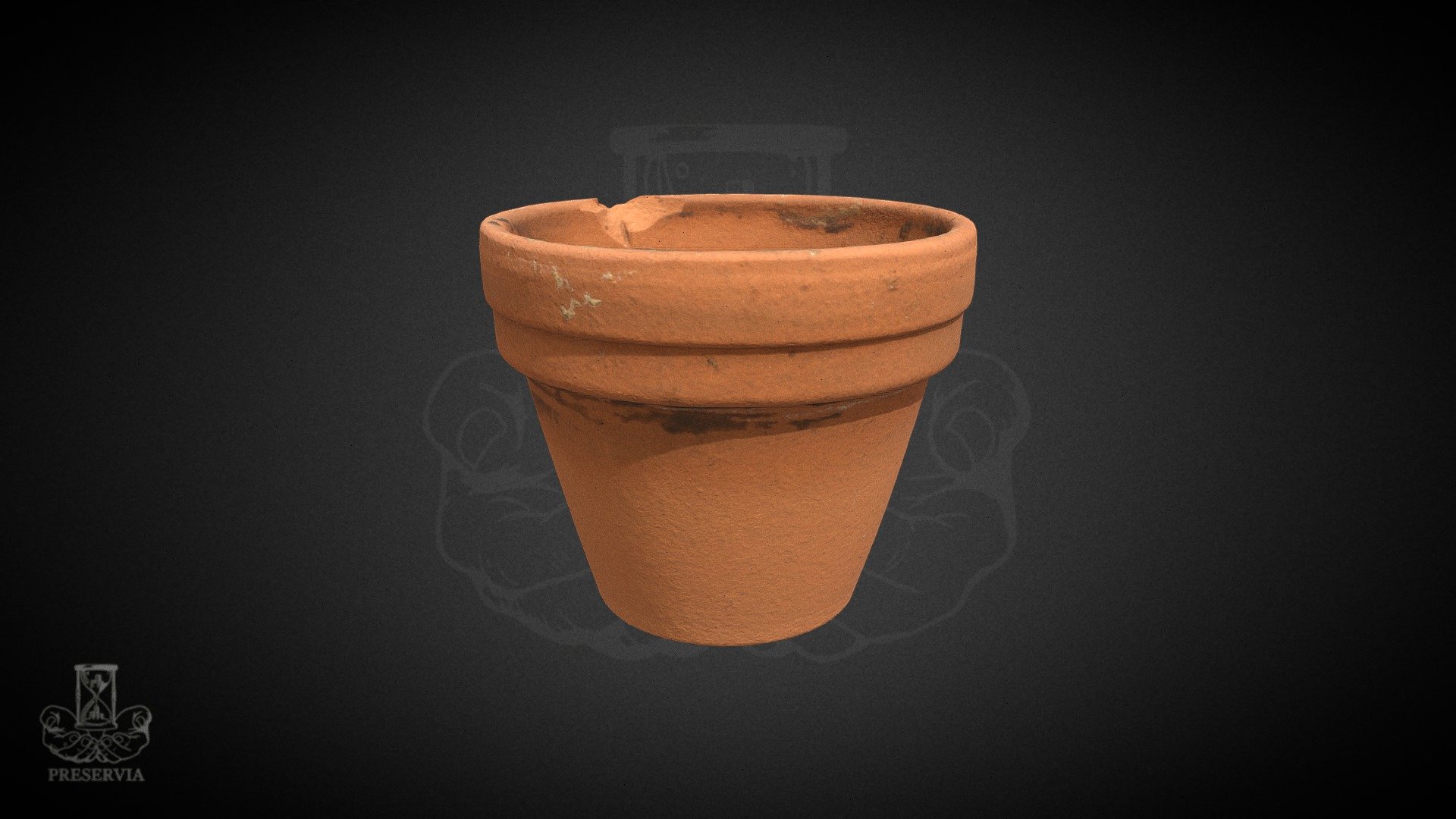 Small terracotta pot — Sketchfab embed 3D viewer