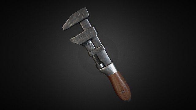 Old Monkey Wrench 3D Model