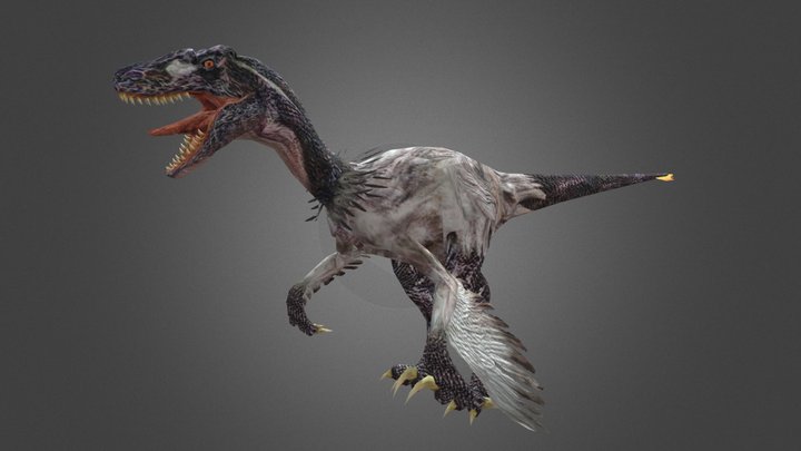 Dinosaur Hunting Deinonychcus – Free 3D Model STL