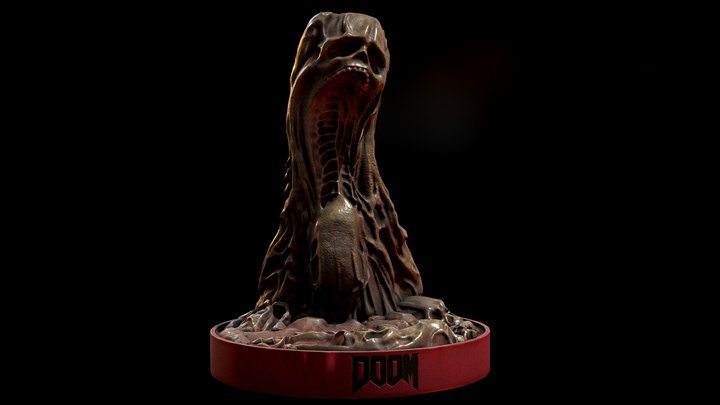 Doom Skull Mobile Holder 3D Model