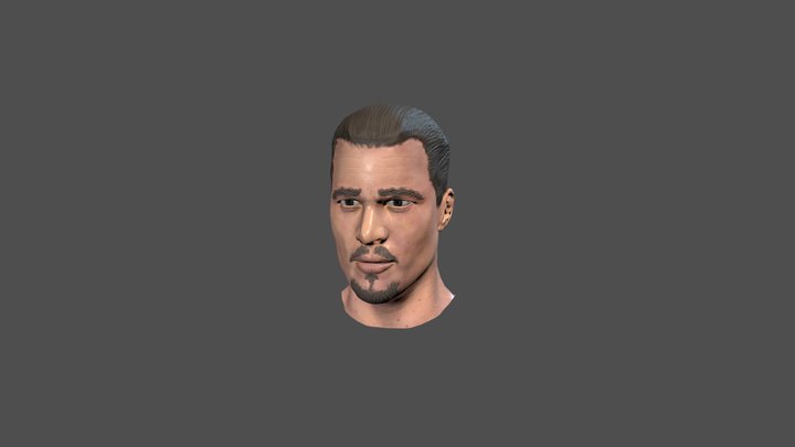 Game Res Textured Bust 3D Model