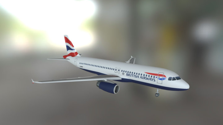 British Airways A 320 3D Model
