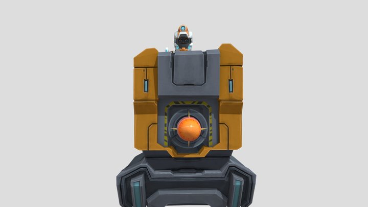 Astro Miner in shooting vechile 3D Model