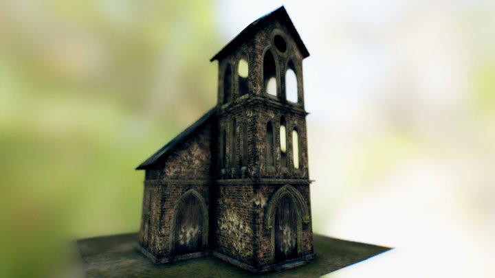 Half Church 3D Model