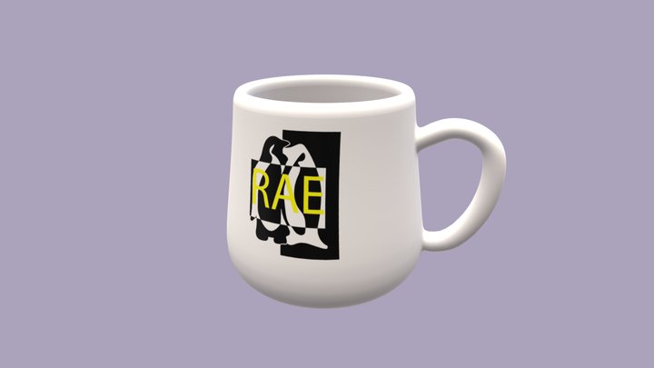 Mug with Penguin Logo 3D Model