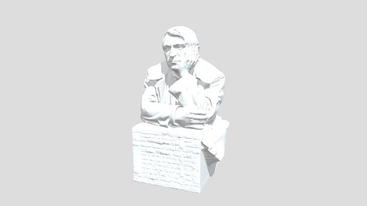 Thinker in a Trench Coat 3D Model