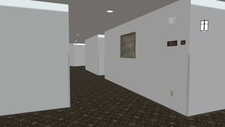 Hotel Hallway 3D Model