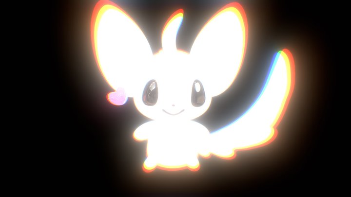 Glowing Minccino Pokemon 3D Model