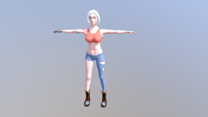 Snowflake Character 3D Model