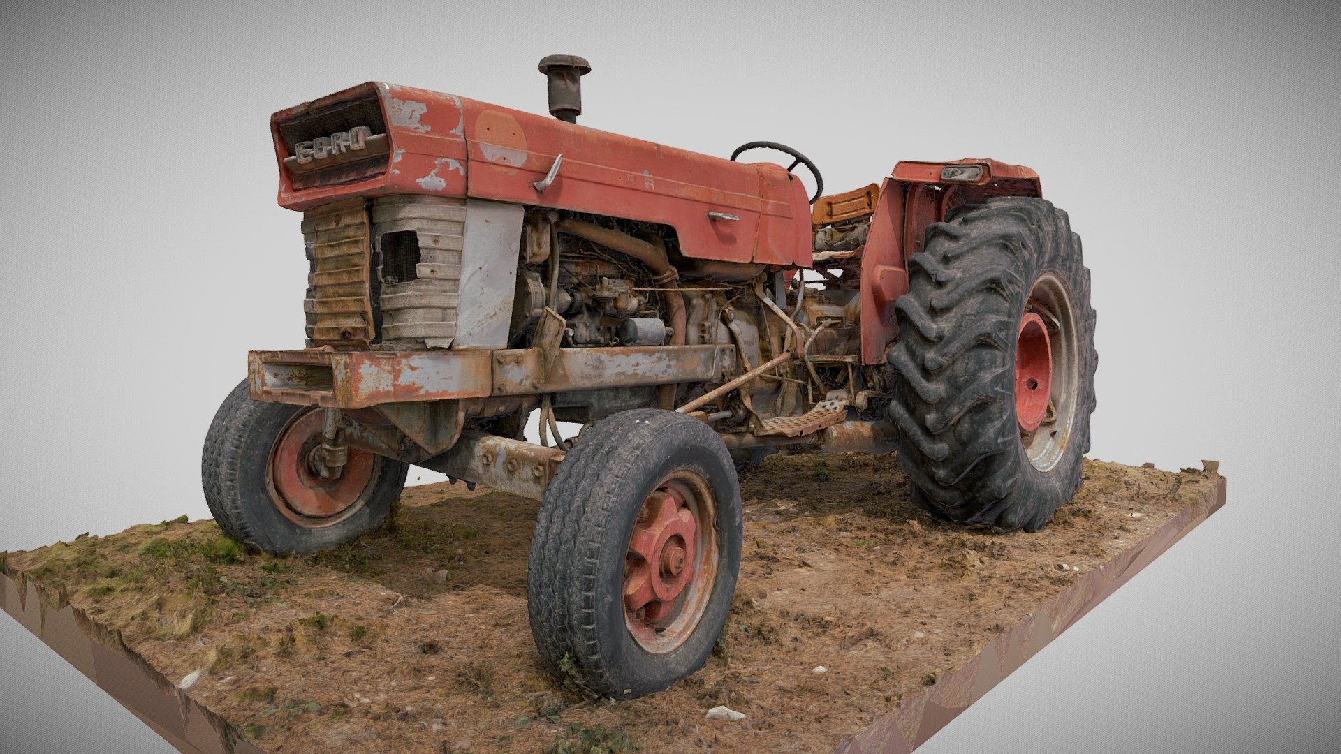 Tractor EBRO 684 ground Agricultural Machine Buy Royalty Free 3D